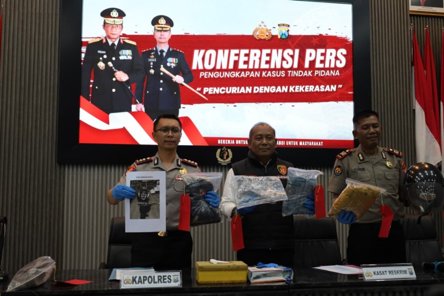 Polres Trenggalek Amankan Pelaku Jambret untuk Mempertanggungjawabkan Perbuatannya
